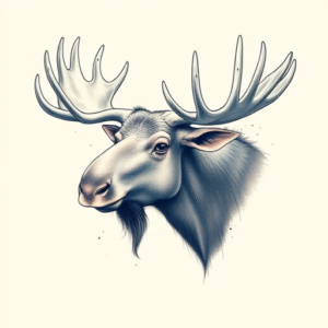 Pastel Moose Tattoo