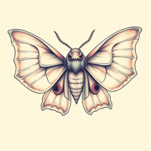 Pastel Mothman Tattoo