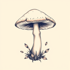 Pastel Mushroom Tattoo