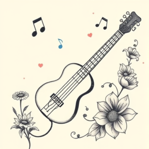 Pastel Music Tattoo