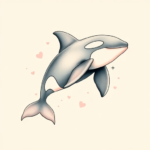 Pastel Orca Tattoo