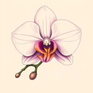 Pastel Orchid Tattoo