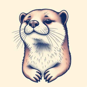 Pastel Otter Tattoo