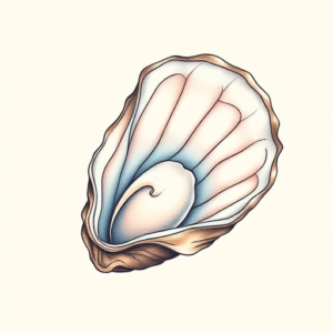 Pastel Oyster Tattoo