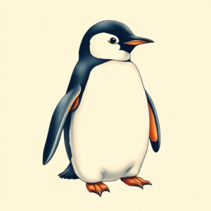 Pastel Penguin Tattoo