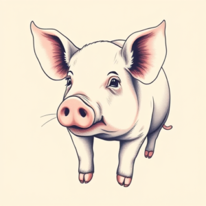 Pastel Pig Tattoo