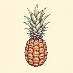 Pastel Pineapple Tattoo
