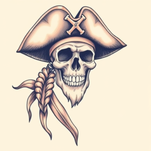 Pastel Pirate Tattoo