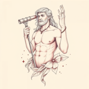 Pastel Poseidon Tattoo