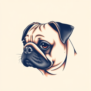 Pastel Pug Tattoo
