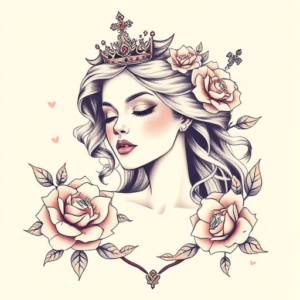 Pastel Queen Tattoo