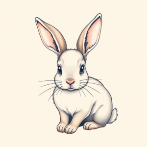 Pastel Rabbit Tattoo