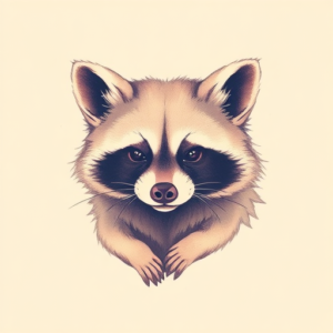 Pastel Raccoon Tattoo