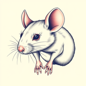 Pastel Rat Tattoo