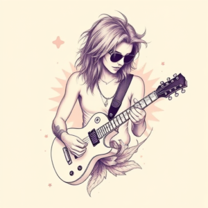 Pastel Rockstar Tattoo