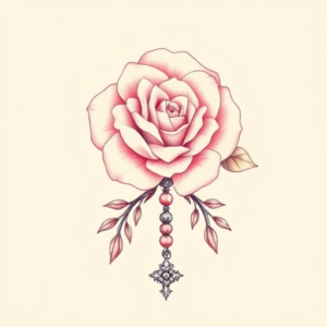 Pastel Rosary Tattoo