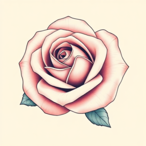 Pastel Rose Tattoo