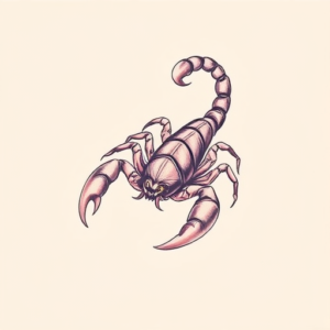 Pastel Scorpion Tattoo