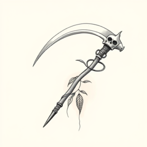 Pastel Scythe Tattoo