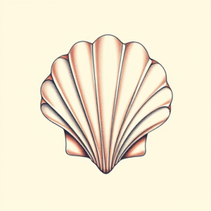 Pastel Seashell Tattoo