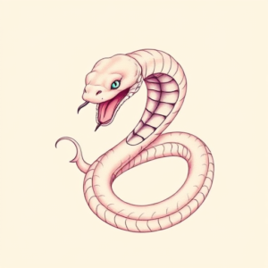 Pastel Serpent Tattoo