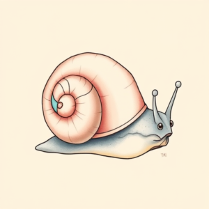 Pastel Snail Tattoo