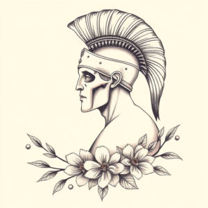 Pastel Spartan Tattoo