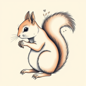 Pastel Squirrel Tattoo