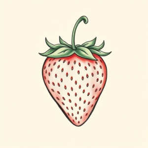 Pastel Strawberry Tattoo