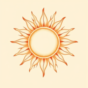 Pastel Sun Tattoo