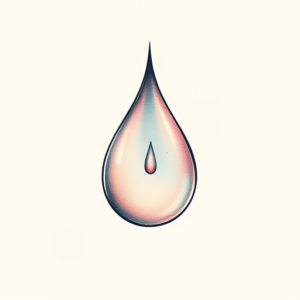 Pastel Teardrop Tattoo
