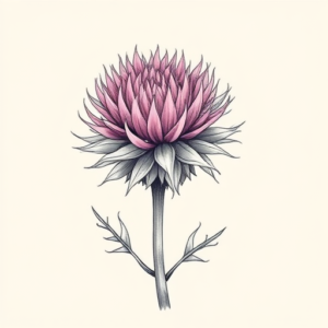 Pastel Thistle Tattoo