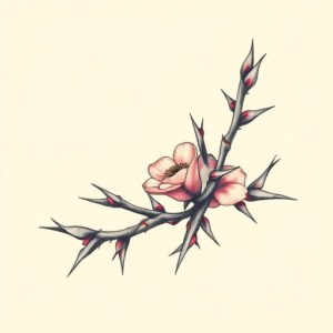 Pastel Thorn Tattoo