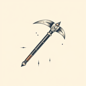 Pastel Tomahawk Tattoo