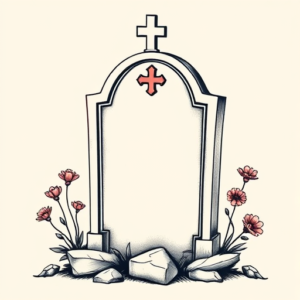 Pastel Tombstone Tattoo