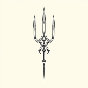 Pastel Trident Tattoo