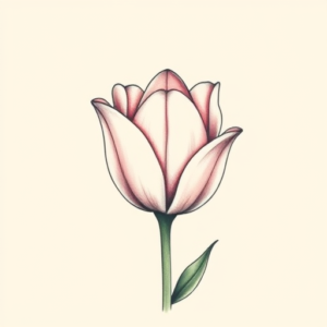 Pastel Tulip Tattoo