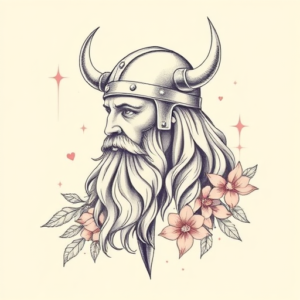 Pastel Viking Tattoo