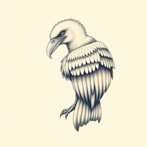 Pastel Vulture Tattoo