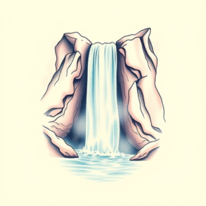 Pastel Waterfall Tattoo