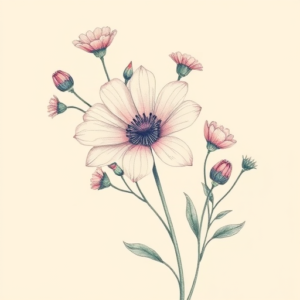 Pastel Wildflower Tattoo