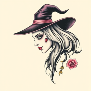 Pastel Witch Tattoo