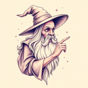 Pastel Wizard Tattoo