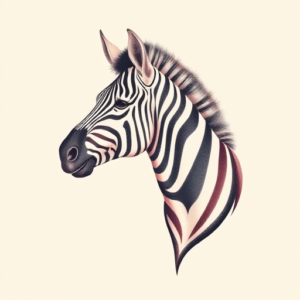 Pastel Zebra Tattoo