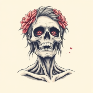Pastel Zombie Tattoo