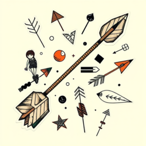 Patchwork Arrow Tattoo