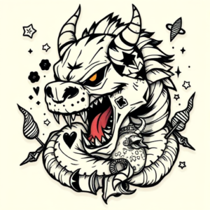 Patchwork Cerberus Tattoo