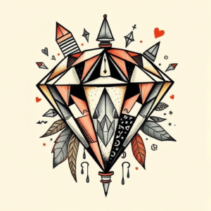 Patchwork Diamond Tattoo