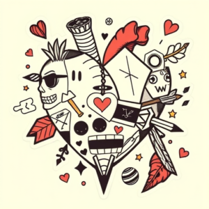 Patchwork Heart Tattoo