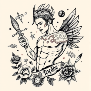 Patchwork Icarus Tattoo